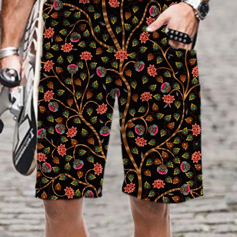 

Шорты мужские пляжные с персидским узором, повседневный Модный Купальник в уличном стиле, свободные крутые мужские летние с 3D принтом и эластичной талией в стиле Харадзюку
