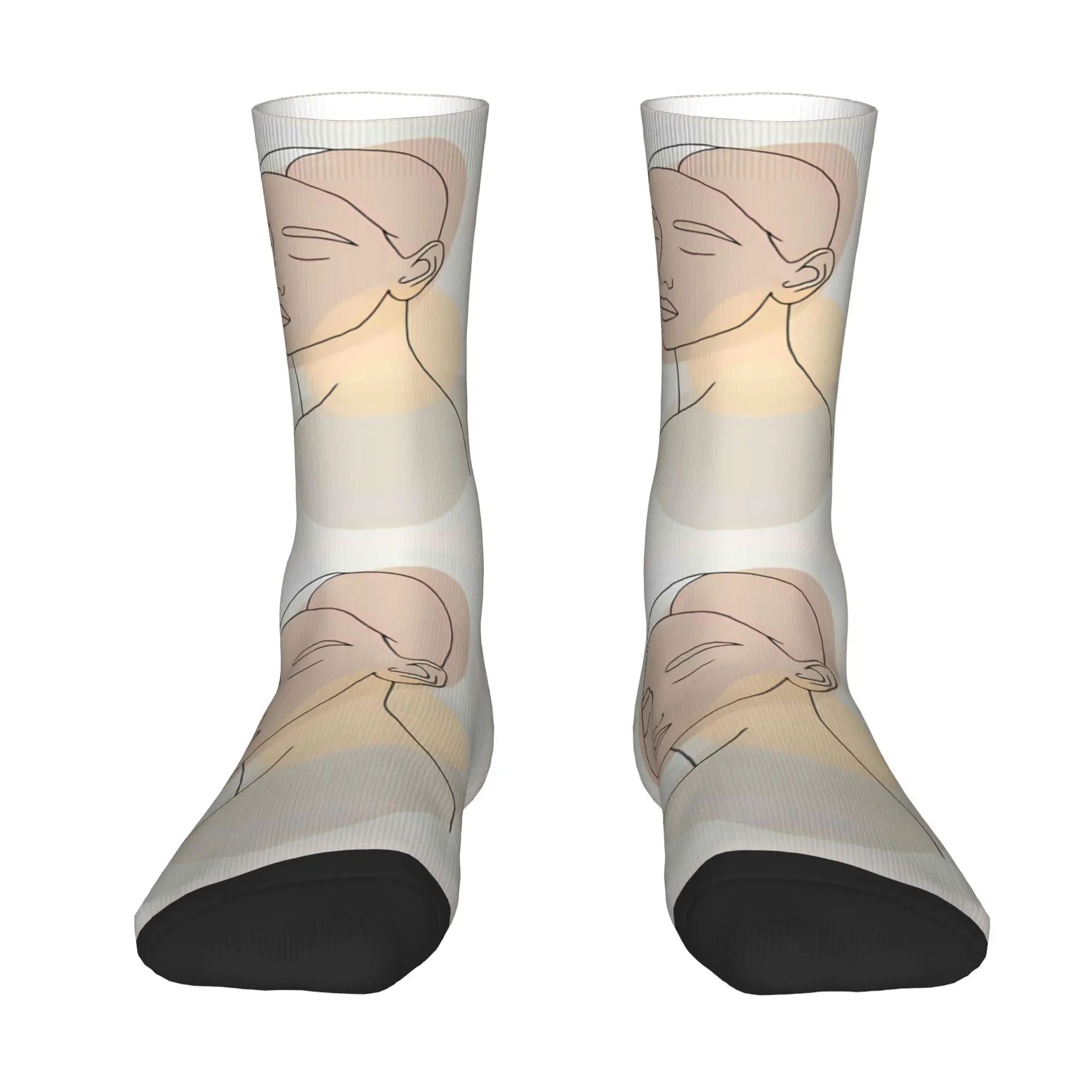 Abstract Painting  Sock Printed Man Polyester