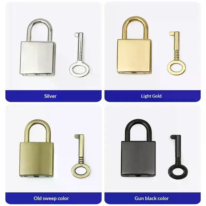 Cadenas miniatures en métal de haute qualité avec clé pour bagages, boîte à bijoux, boîte de rangement, journal, valise, sac – Ensemble de cadenas