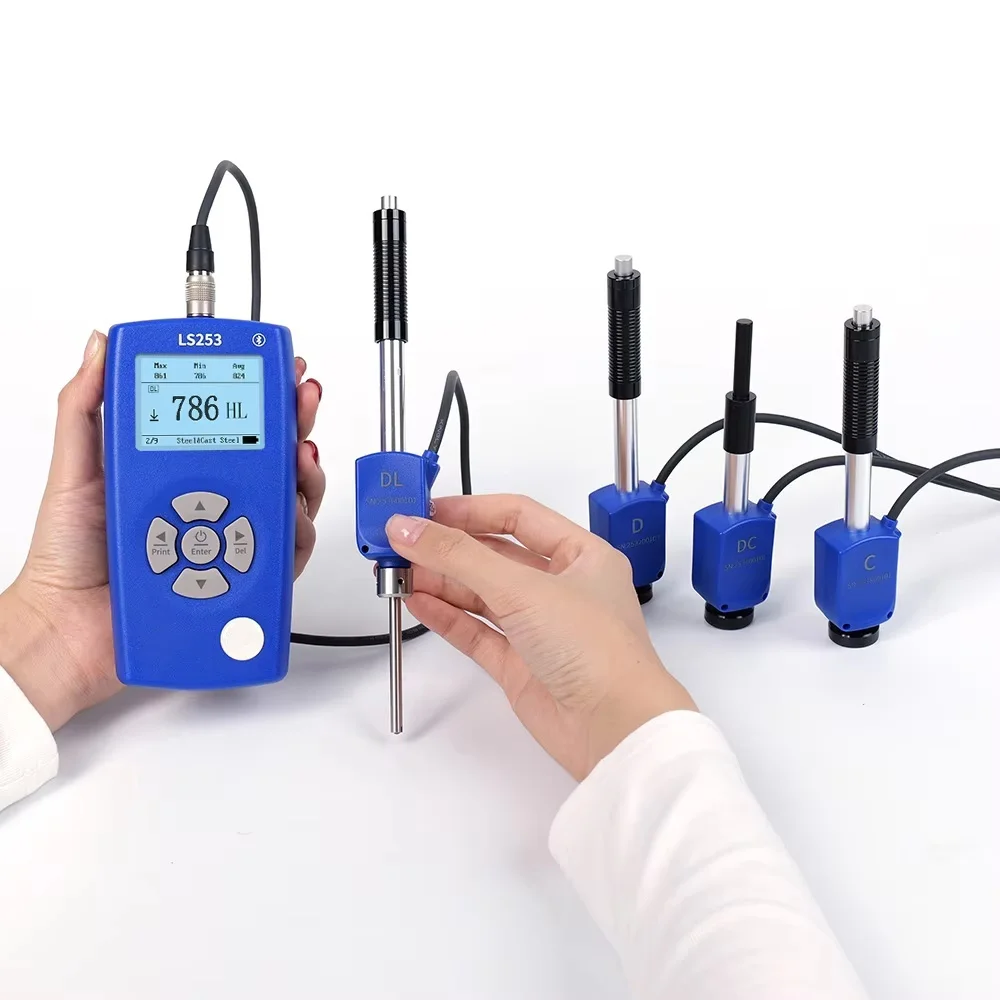 Lancol LS253 Portable Leeb Hardness Tester Multi Probe Built-in Orientation Sensor APP Supported Wireless Printer 12 Hardness
