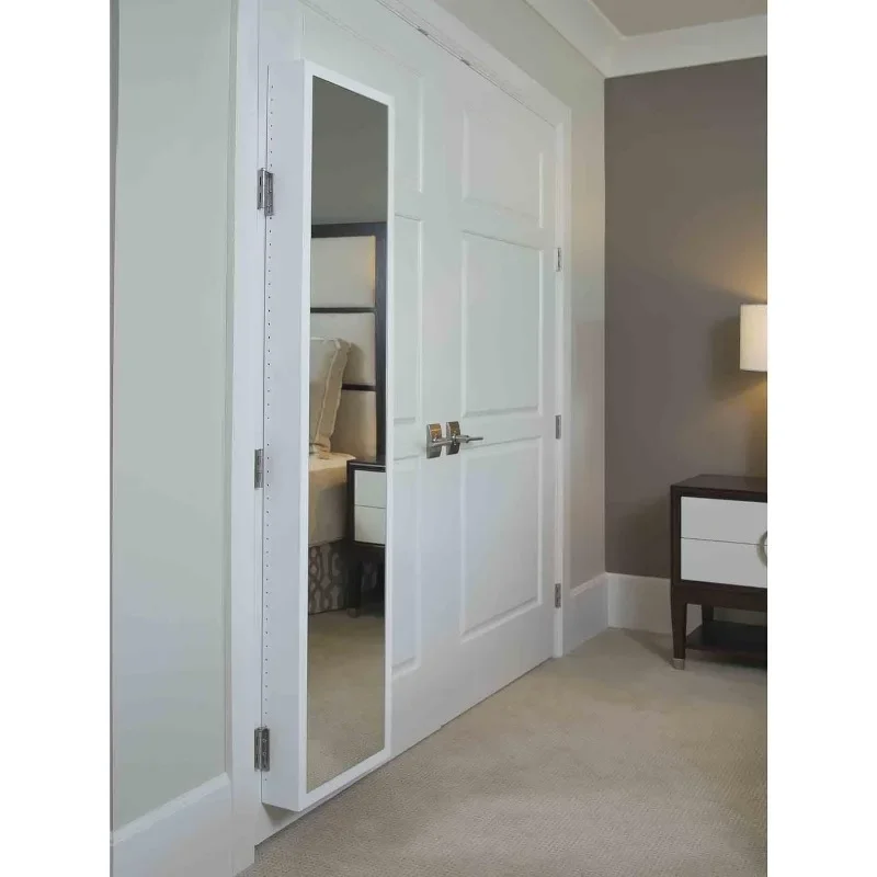 Mirrored Behind The Door Adjustable Medicine Cabinet, Kitchen & Bathroom Storage Cabinet