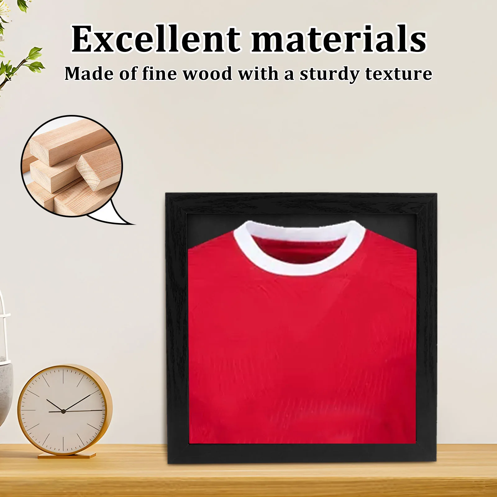 Wood Jersey Display Frame for T-Shirt Memorabilia
