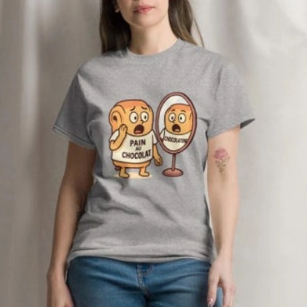Funny French Pastry T-Shirt  Foodie Joke Tee Cute Breakfast Humor French Debate Gift Shirt Men Women Trend Y2k Short Sleeve