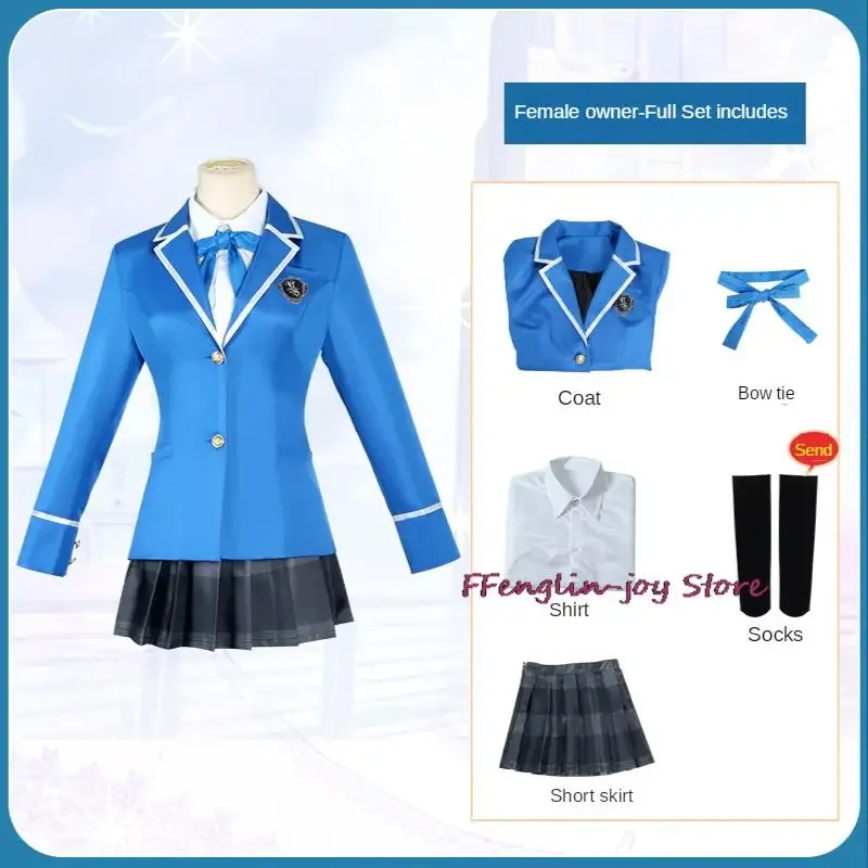 Game Ensemble Stars Anzu Tenshouin Eichi Narukami Arashi Nagumo Tetora Ogami Koga Cosplay Costume Anime School Uniform Suit