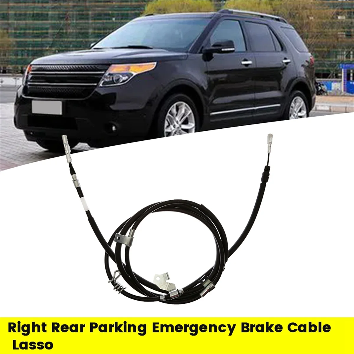 Car Right Rear Parking Emergency Brake Cable BB5Z-2A635-B for Ford Explorer 2011-2019 Handbrake Lasso Cable BB5Z2A635B