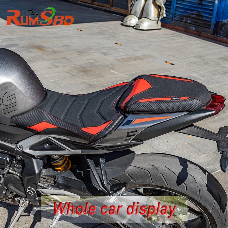 الجبهة الخلفية وسادة للمقعد وسادة بيلايون القلنسوة هدية ل انتصار شارع الثلاثي 765/765S/765R 2023-2025 دراجة نارية الملحقات