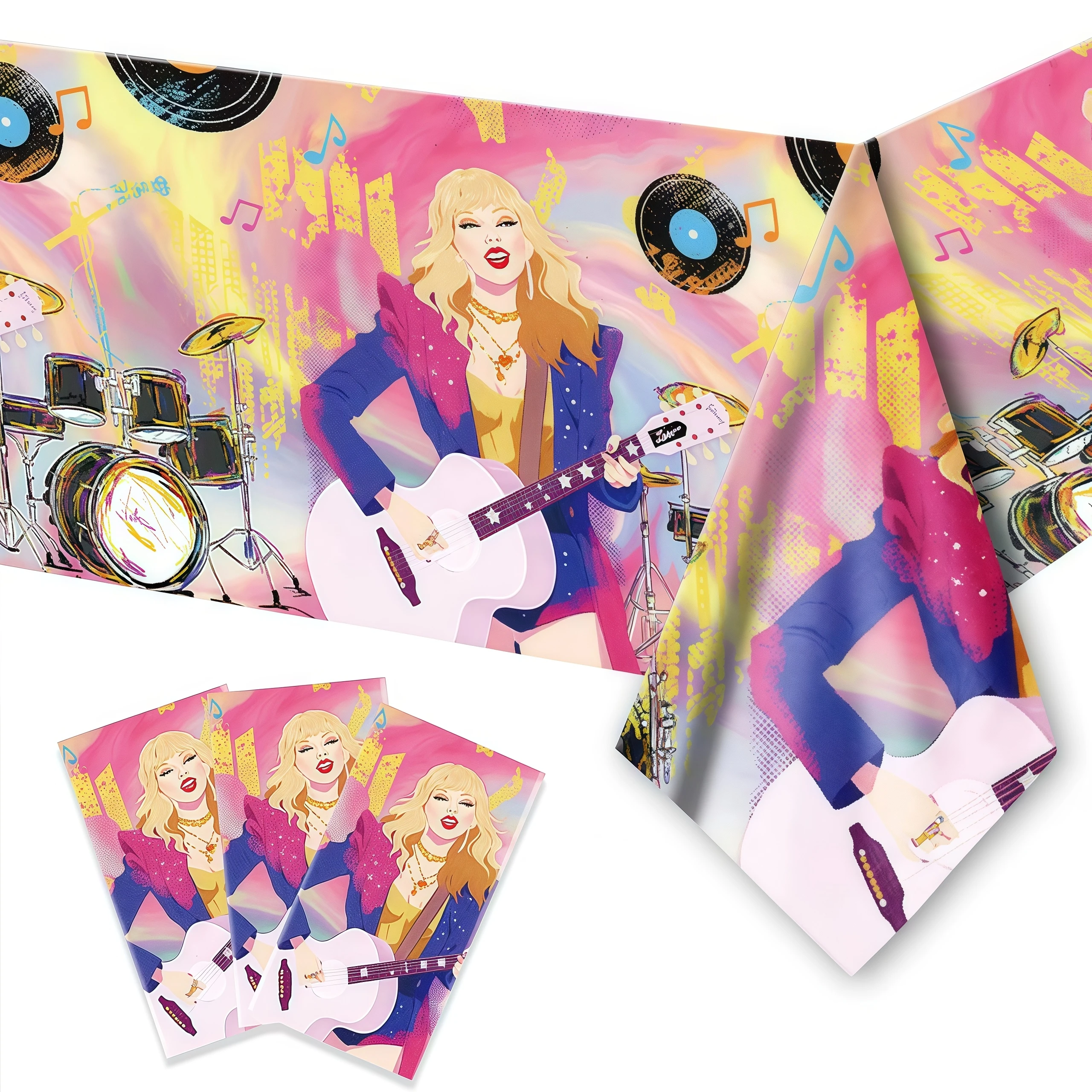 Star Singer Taylored Geburtstag Party Dekor Geschirr Tasse Teller Serviette Sänger Fans Mädchen zugunsten Baby Dusche Dekoration Party Supplie – Detail 13