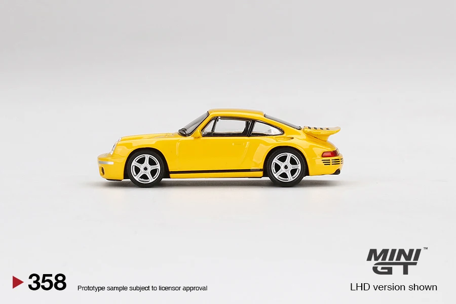 MINI GT 1:64 RUF CTR Anniversary Blossom Yellow Diecast Model Car #358