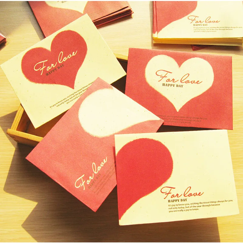Mini Love Heart Envelopes For Membership Cards And Greeting Messages 10 Count Per Pack Perfect For Small Gift Card Wrapping Part