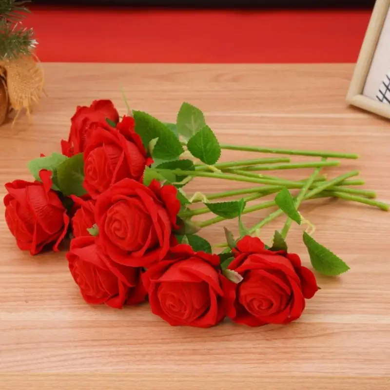 

Коробка для хранения ювелирных украшений на свадьбу, 1/2 шт., с красной розой, для колец, для предложения руки и сердца, на годовщину, романтический подарок