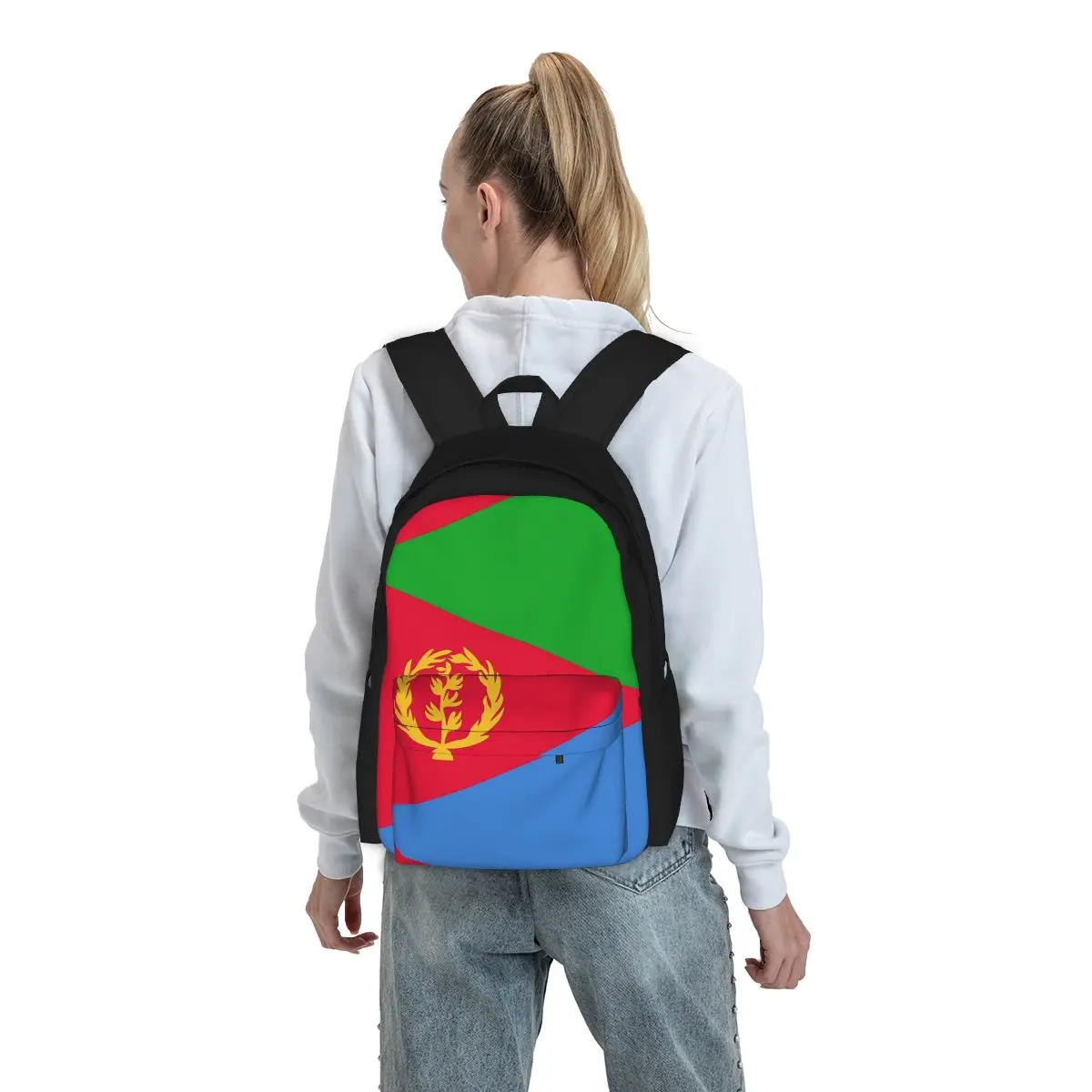 Eritreia Flag Mochilas escolares para crianças, Mochila infantil, Bolsa de ombro para meninos e meninas, Mochila para laptop