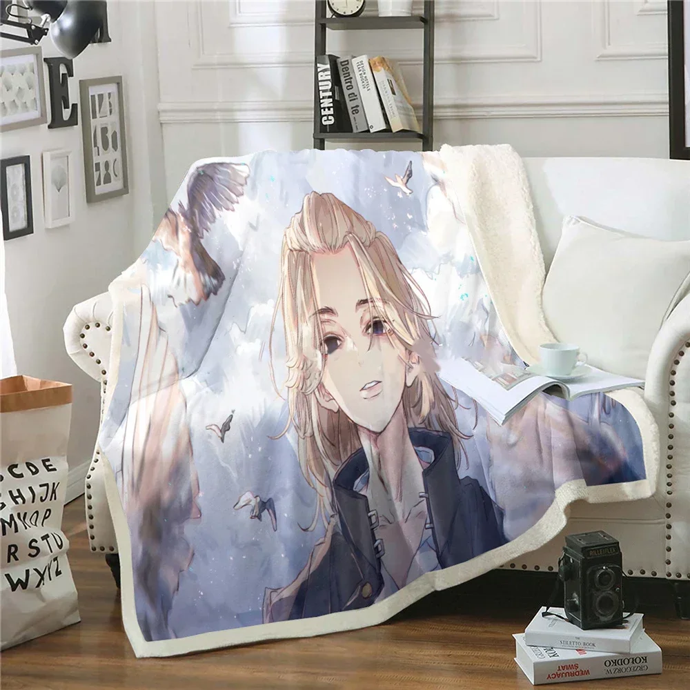 2026 3D Print Anime Tokyo Avengers Blanket Soft Sofa Cover Throw Blanket Fleece Tapestry Warm Bed Blankets For Bedroom Couch