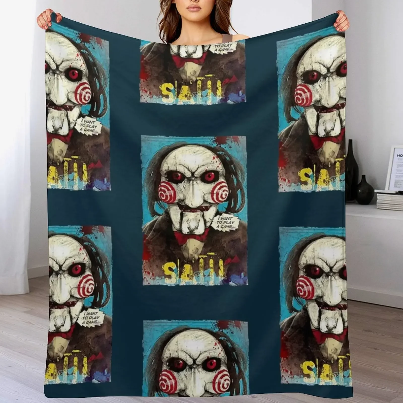 

I saw you vintage poster Throw Blanket Sofa Throw Soft warm winter Decorative Sofas Blankets
