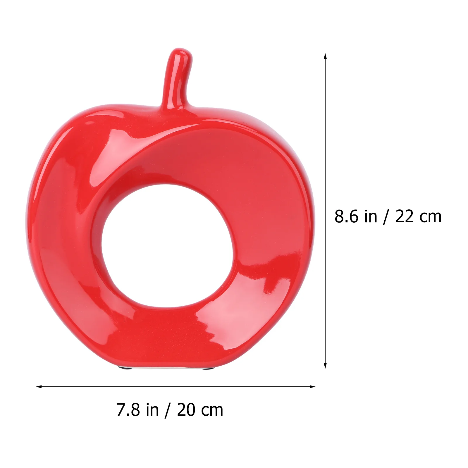 

1Pcs Apple Desktop Decoration Ceramic Crafts Christmas Ornament Festival Home Adornment Creative Shape Holiday Party Supply