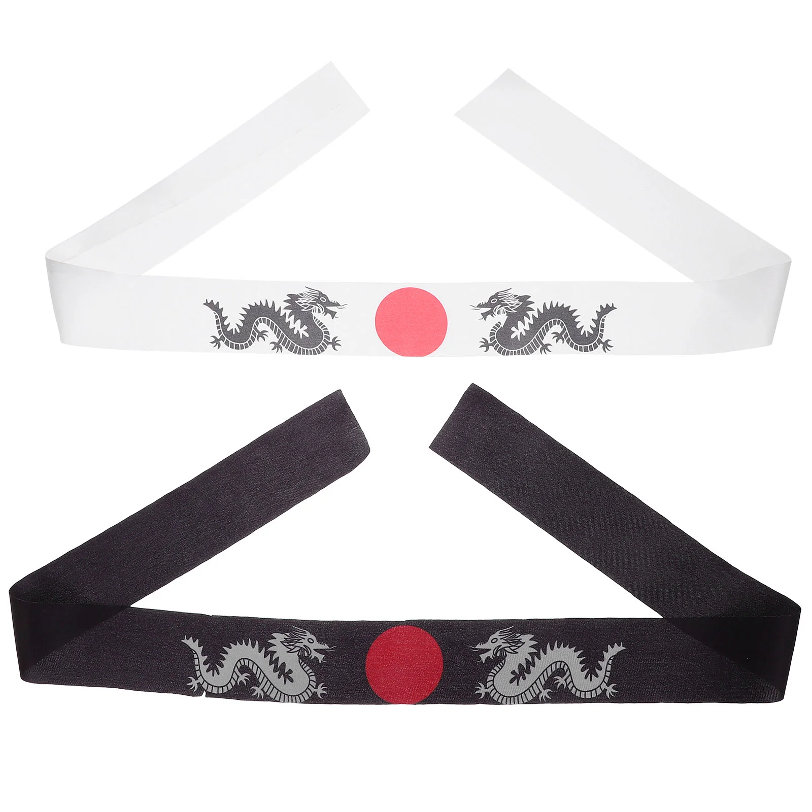 2 Pcs Japanese Hair Band Headscarf Style Headband Chef Supply Accessories Wide Polyester Sushi Yoga