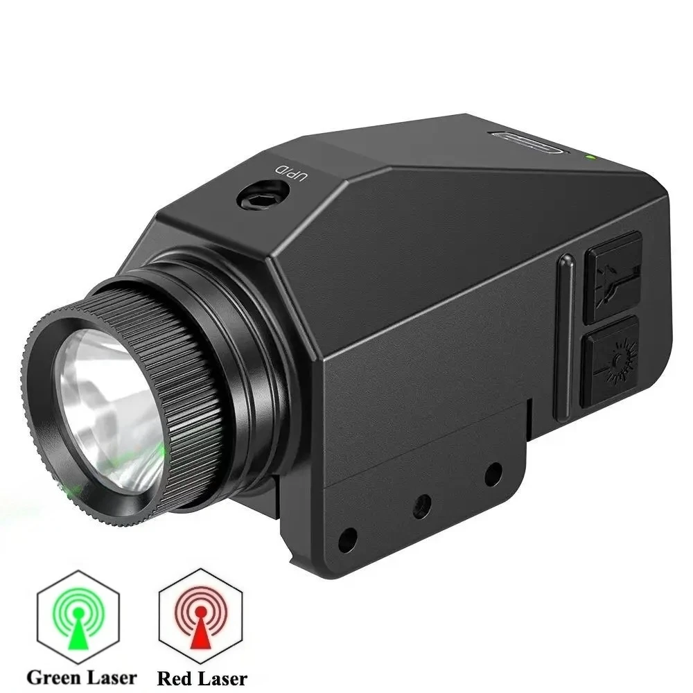 

1000 Lumens Tactical Hanging Flashlight Gun Light Combo Red/Green Dot Strobe Outdoor Hunting for Handgun Rifles Light Airsoft