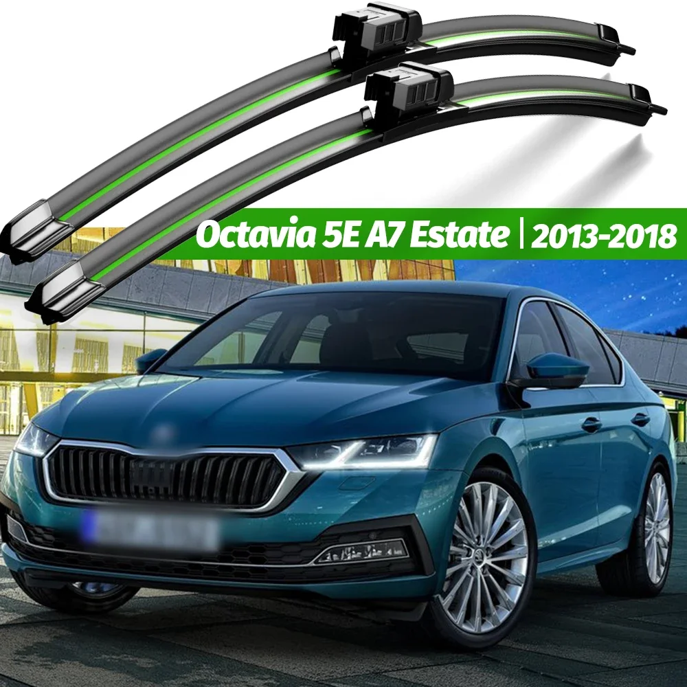 

Wiper LHD Front Wiper Blades For Skoda Octavia 5E A7 Estate 2013 - 2018 Windscreen Windshield Window 24"19" Accessories