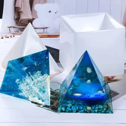 15Cm Large Pyramid Silicone Mold with Fixed Frame for DIY Crystal Uv Epoxy Jewelry Decoration Tools for Resin Making Tools