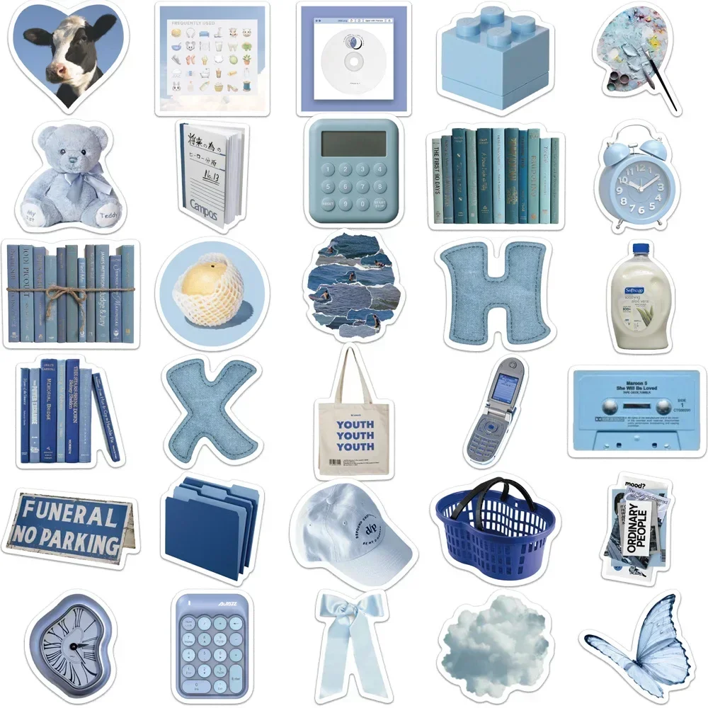 

60pcs Retro Aesthetic PVC Stickers for Scrapbooking Phone Case Laptop Luggage Decor Classic Toys Birthday Party Gift