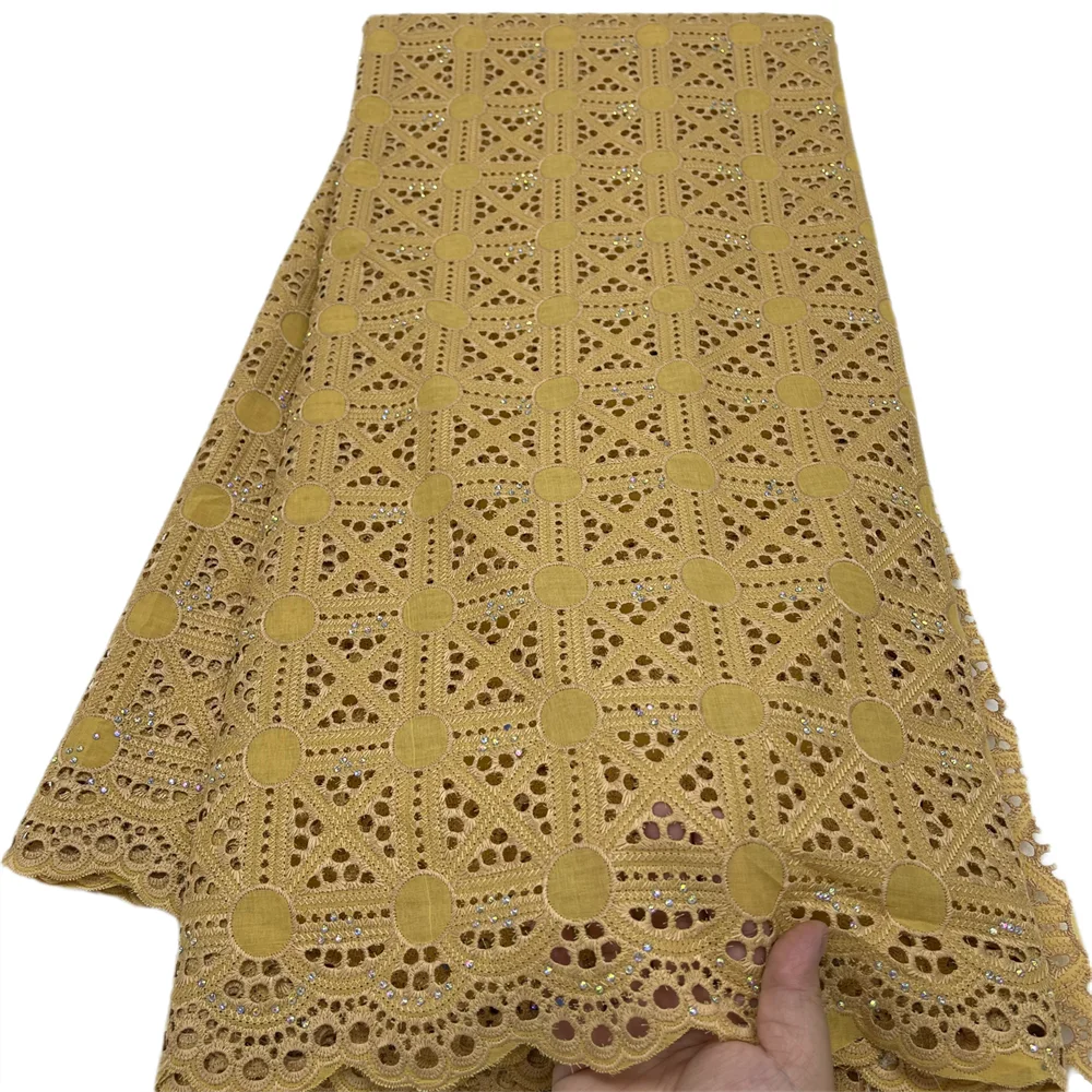 

Чистая африканская мужская хлопковая польская кружевная ткань с кристаллами 2024, высокое качество, Дубай, нигерийская кружевная ткань с вышивкой для вечерние шитья