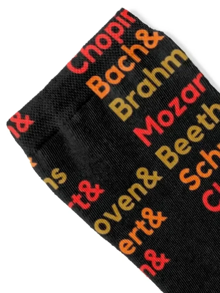 Beethoven & Mozart & Schubert & Chopin Great Classical Music Composers Socks hip hop sport hiking fashionable Socks Ladies Men's