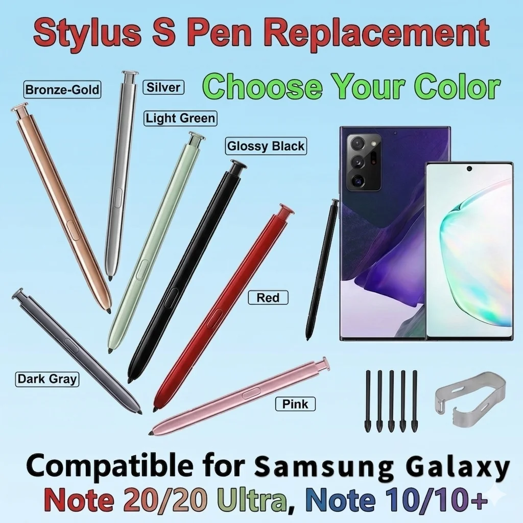 For Samsung Galaxy Note 20 / Note 20 Ultra Note10/Note10 plus Stylus Pen Touch S Pen Without Bluetooth + Tips/Nibs
