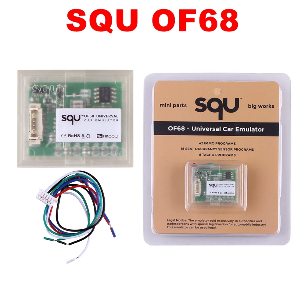 1Pc Reliable SQU OF68/SQU OF80/SQU OF96 Universal Car Emulator Signal Reset Immo Programs Place ESL Diagnostic Seat Occupancy