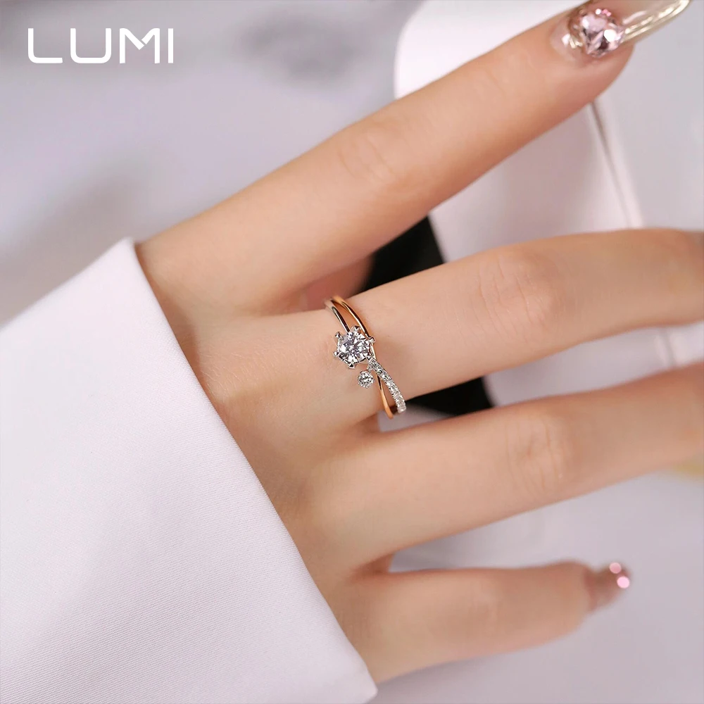 خاتم بتصميم مويسانيتي ستار أوربت VVS1 للسيدات بلون D | S925 خاتم الزواج من الفضة الاسترليني وعد أبدي #5