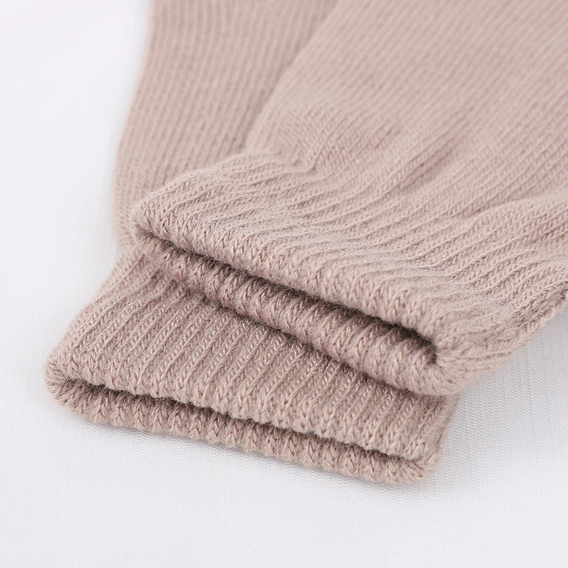 1 Pair Colorful Knitted Short Half Finger Gloves Autumn Winter Knitted Elastic Warm Wrist Glove Solid Color Cycling Accessories