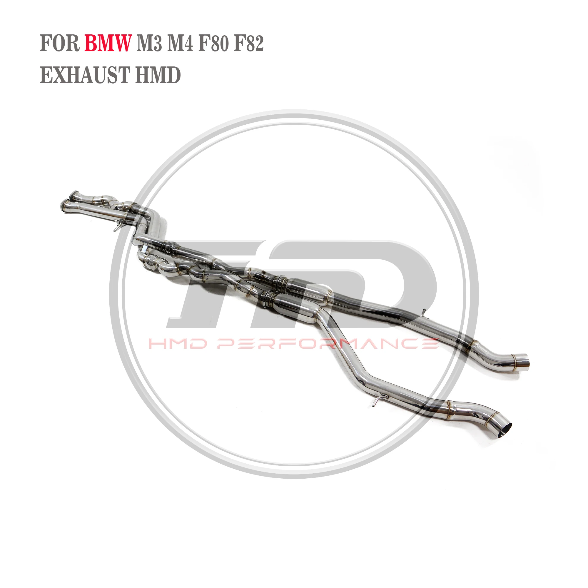 

HMD Stainless Steel Exhaust System for BMW M3 M4 F80 F82 F83 S55 Engine 3.0T Equal Length Middle Pipe With Resonator