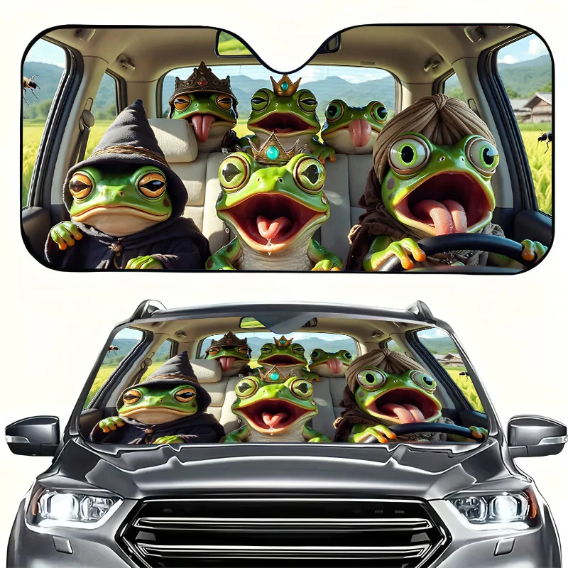 1Pcs Car Windshield Sun Shade - Playful Design, Easy Installation