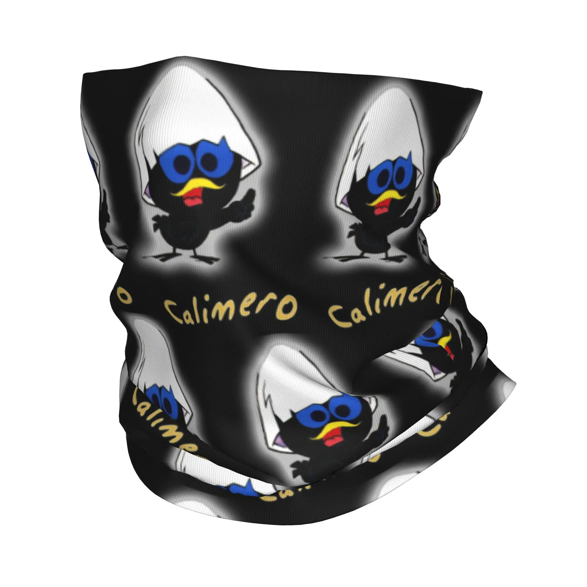 

Kawaii Calimero Black Chicken Cartoon Comic Bandana Neck Cover Printed Wrap Scarf Headband Running For Men Women Adult Washable