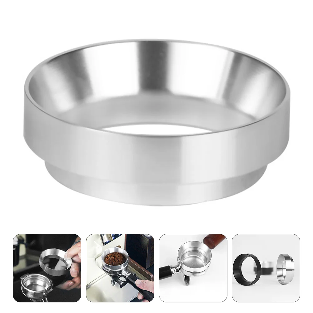 

Professional Aluminum Alloy Coffee Dosing Funnel Espresso Powder Ring Coffee Machine Tool Preventing Powder Spilling
