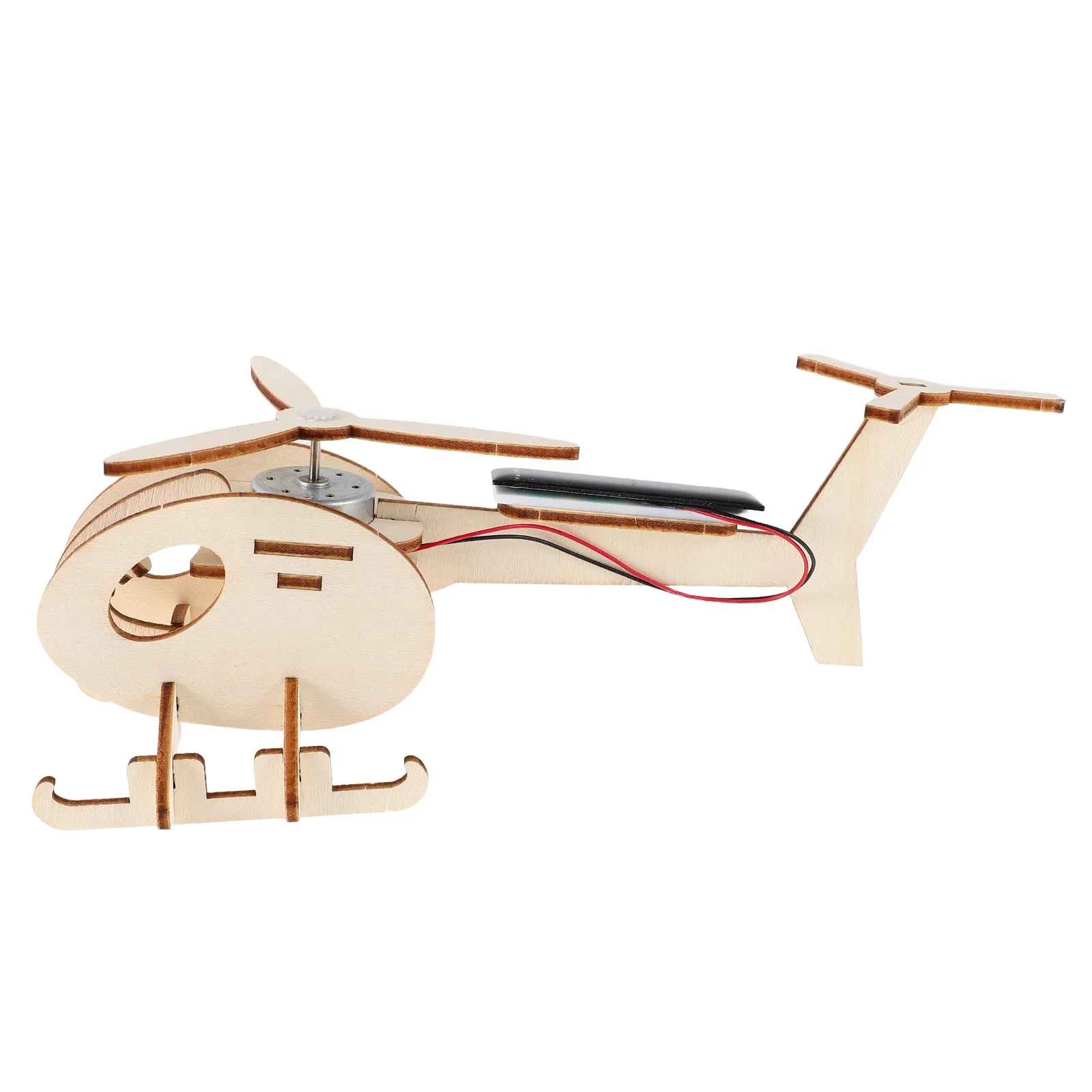 Solar Helicopter Building Toys Engineering Kits for Kids Construction Diy Wooden Airplane Model Science