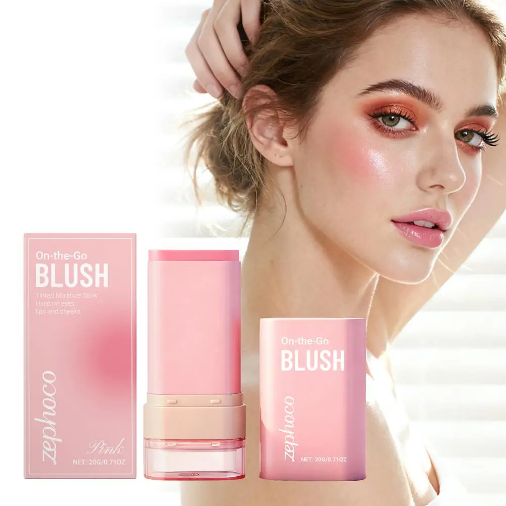 

NEW Make Up Functional Blush Stick Easy Color Rouge Waterproof Hot Blusher Rendering Cream Brightening Skin High Color Tone L7K3