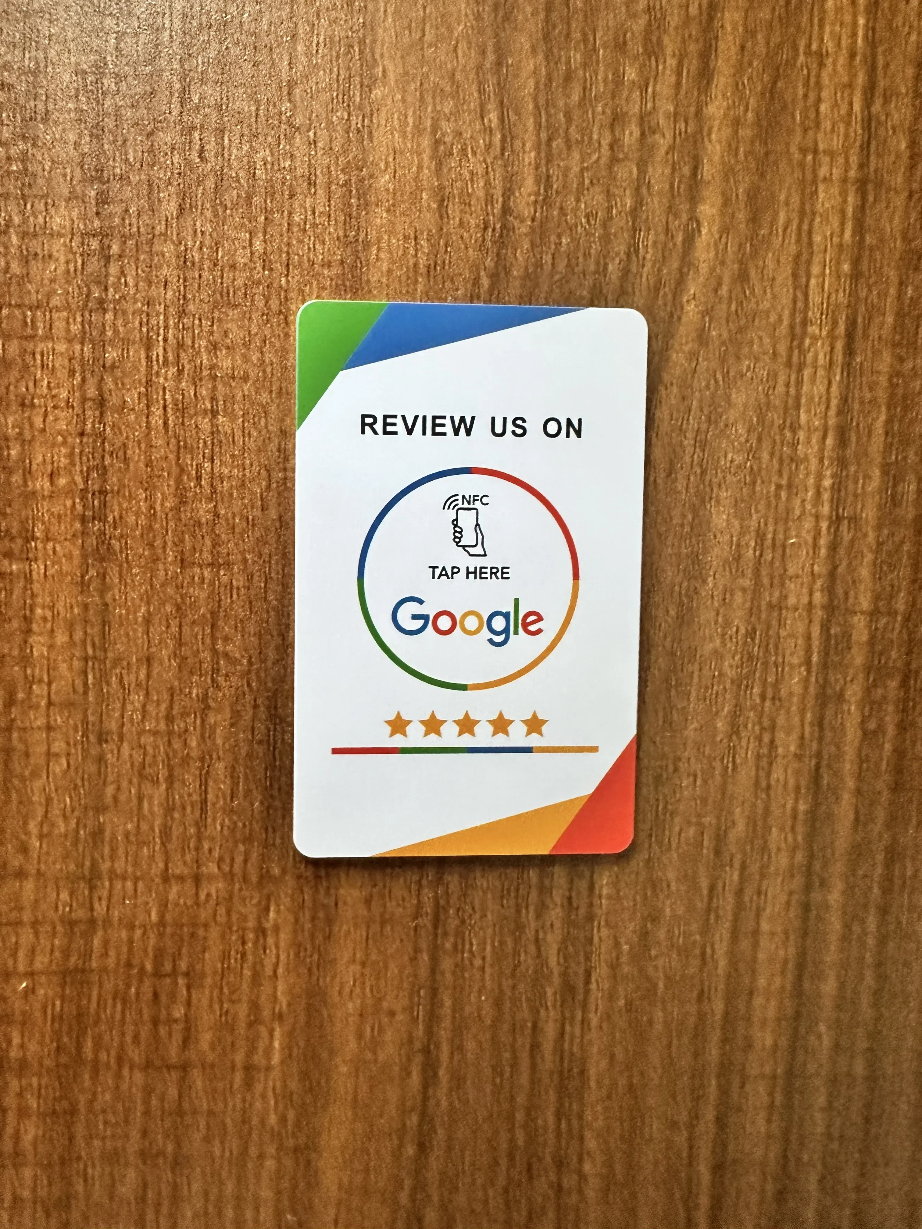 NFC 215 Programmable Card - Google Review Sticker, 13.56MHz Waterproof NFC Tag, Stand Table Station for Business Promotion