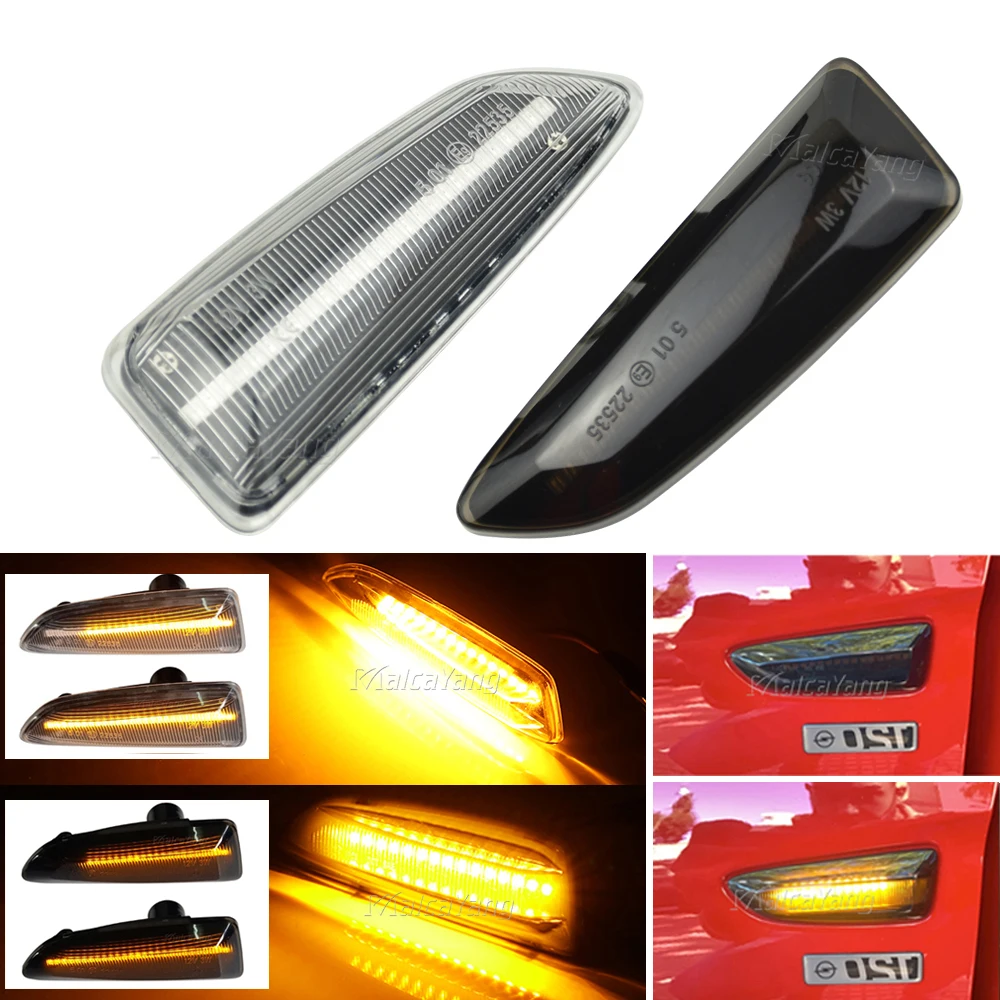 

2Pcs Led Dynamic Side Marker Turn Signal Light For Crossland Grandland X Opel Astra J K Zafira Tourer Tourer C Buick Regal