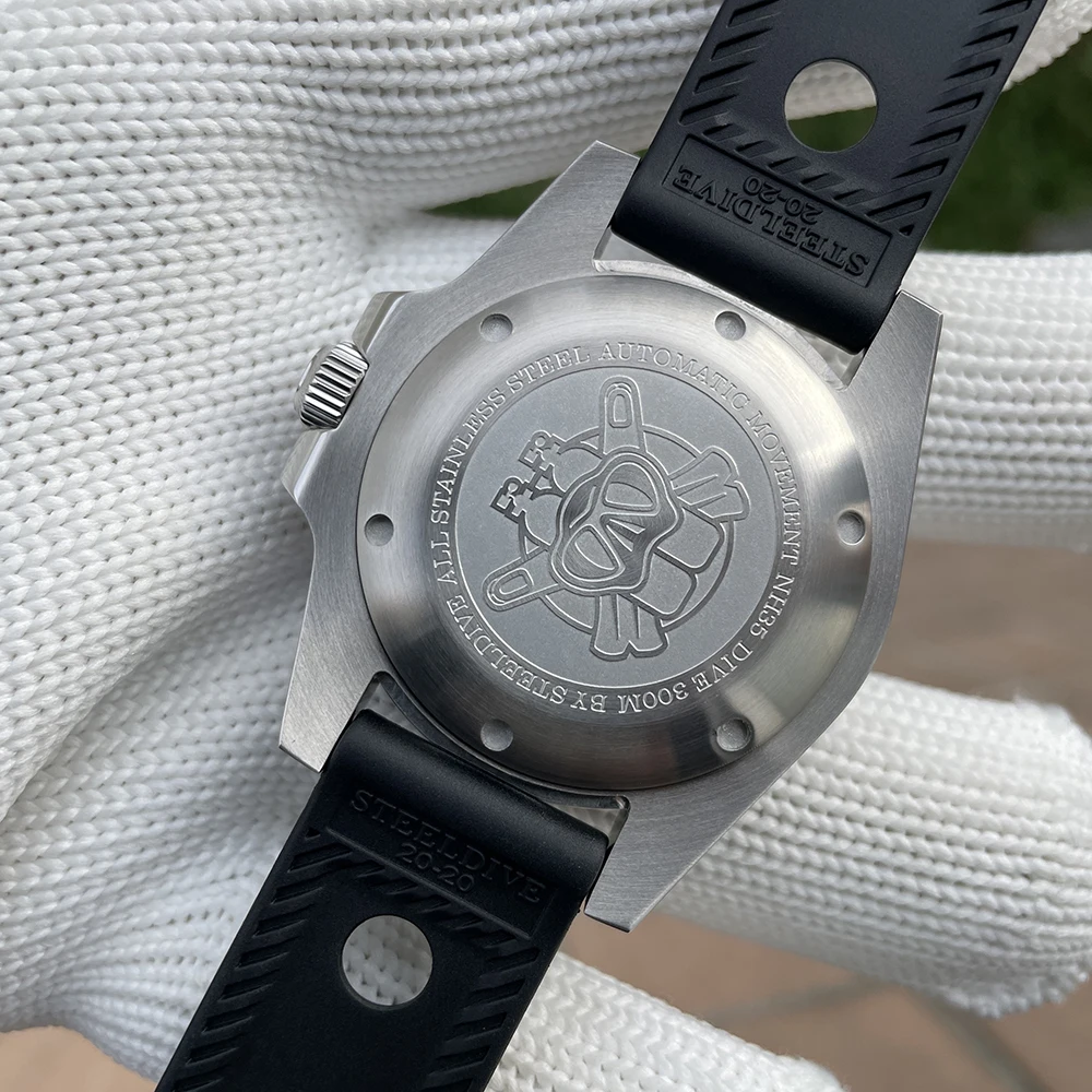 SD1953-Reloj de buceo con esfera púrpura y turquesa, accesorio con revestimiento AR de cristal de zafiro de 41mm, carcasa de 2024 M, resistente al