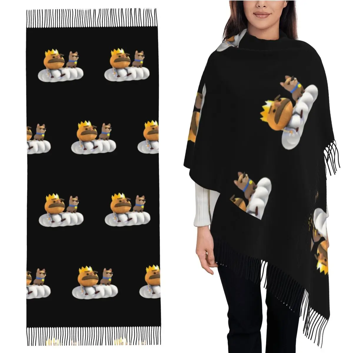 

Женский шарф с кисточками, мягкие теплые шали и накидки, большая осенне-зимняя шаль