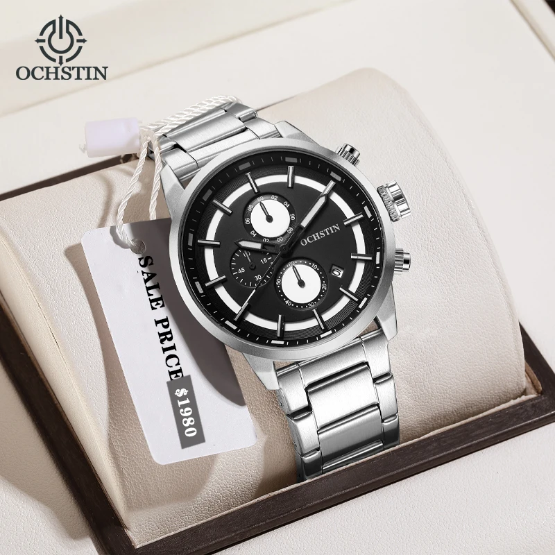 OCHSTIN Legend Series Multifunction Quartz Core Hot 2024 Business Light Luxury Men's Quartz Watch Men's Chronograph Watch