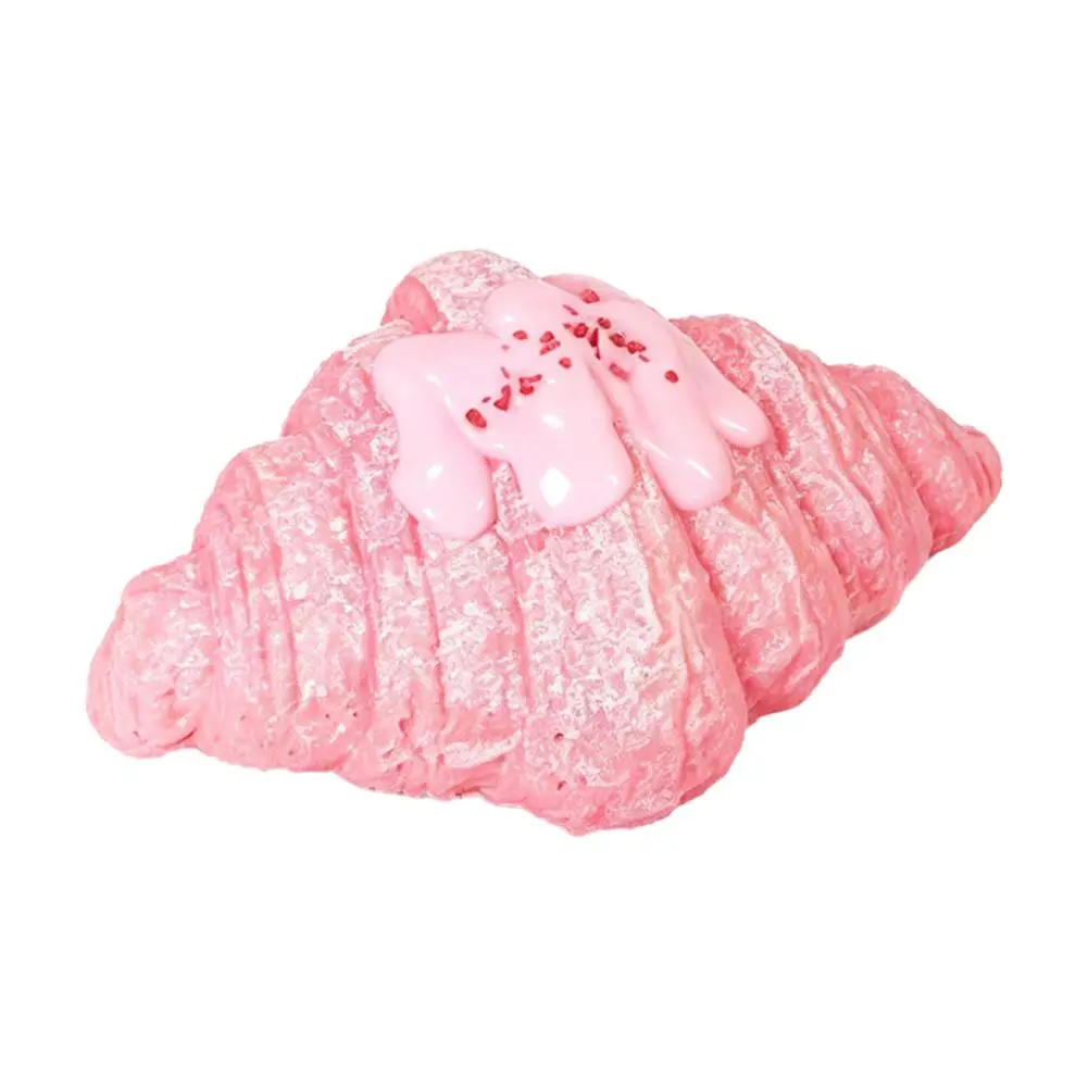 Realistyczny Croissant - Replika, Zabawka Antystresowa z Powolnym Powrótami do Kształtu, Model Chleba z PU, Relaksująca Zabawka do Ściskania, Dekoracja do Ekspozycji Jedzenia — 2