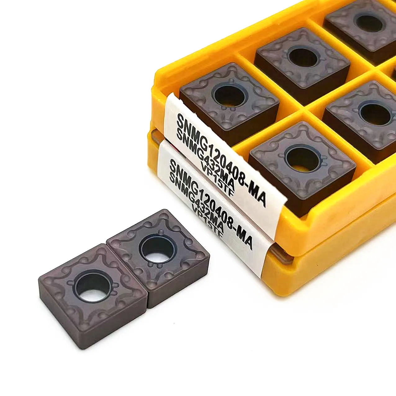10 Stuks Carbide Inzetstuk Draaitool Snmg120408 Snmg120404 Ma Ue6020 Vp15tf Us735 Metalen Draaibank Gereedschap Externe Draaimachine Harde Legering