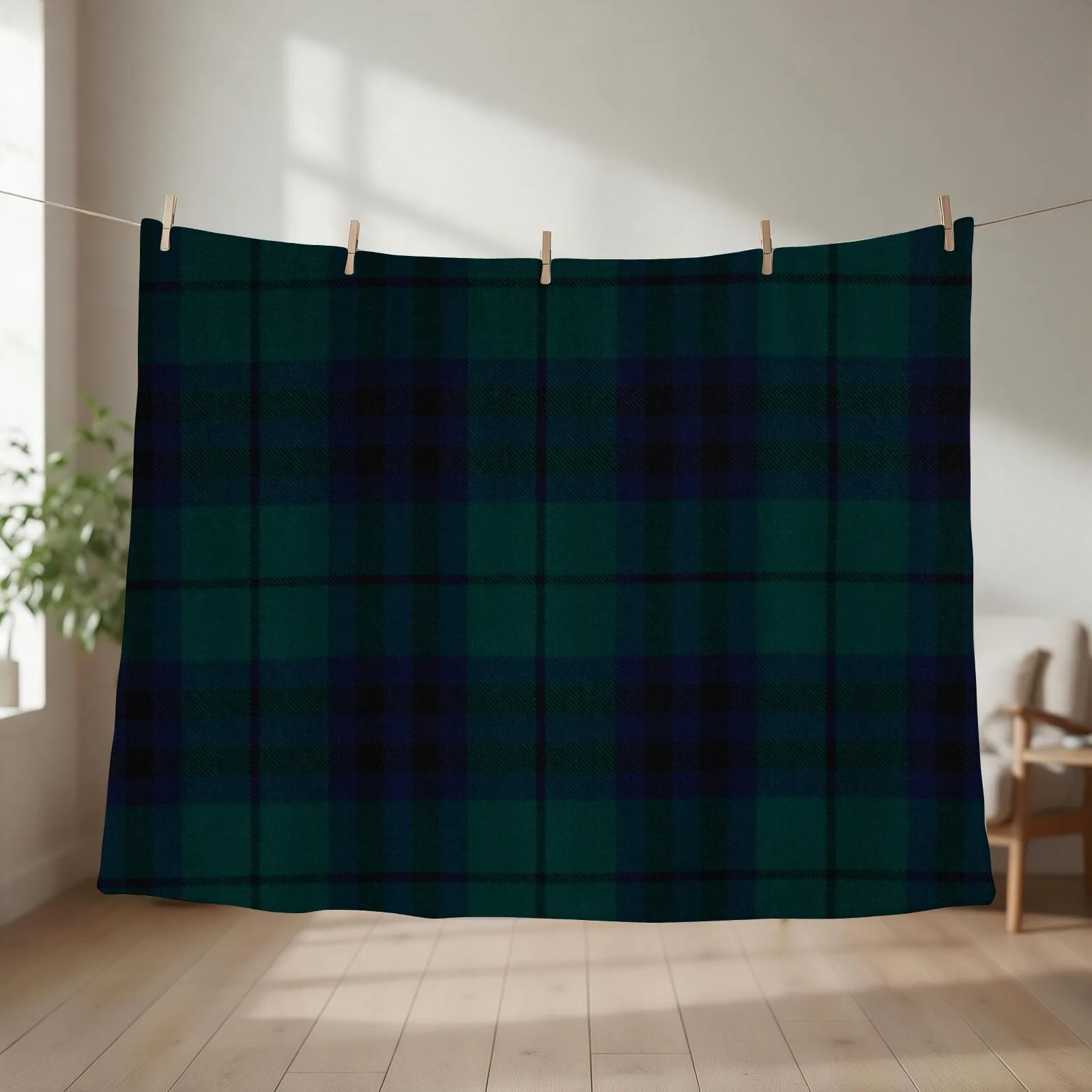 Keith Scottish Tartan Throw Blanket couch cozy soft plush fuzzy picnic outdoor blanket
