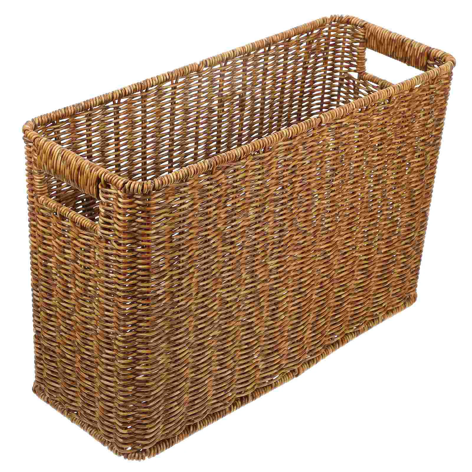 

Decor Floor Magazine Newspaper Basket Baskets Handwoven Toys Tray Decorative Food Living