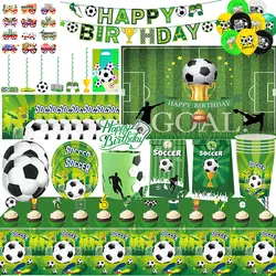 Football Birthday Decoration Party Supplies Tableware Balloons Set Candy Gift Boxes Football Birthday Gifts Kids Birthday Favors