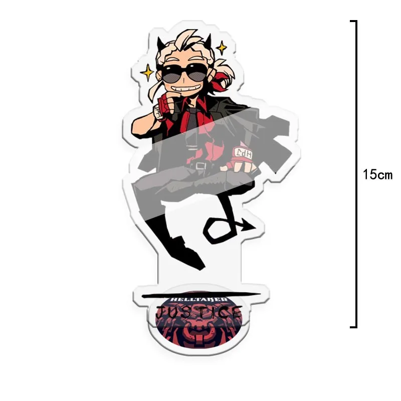 Hot Anime Game Helltaker Card Funny Acrylic Figure Model Stand