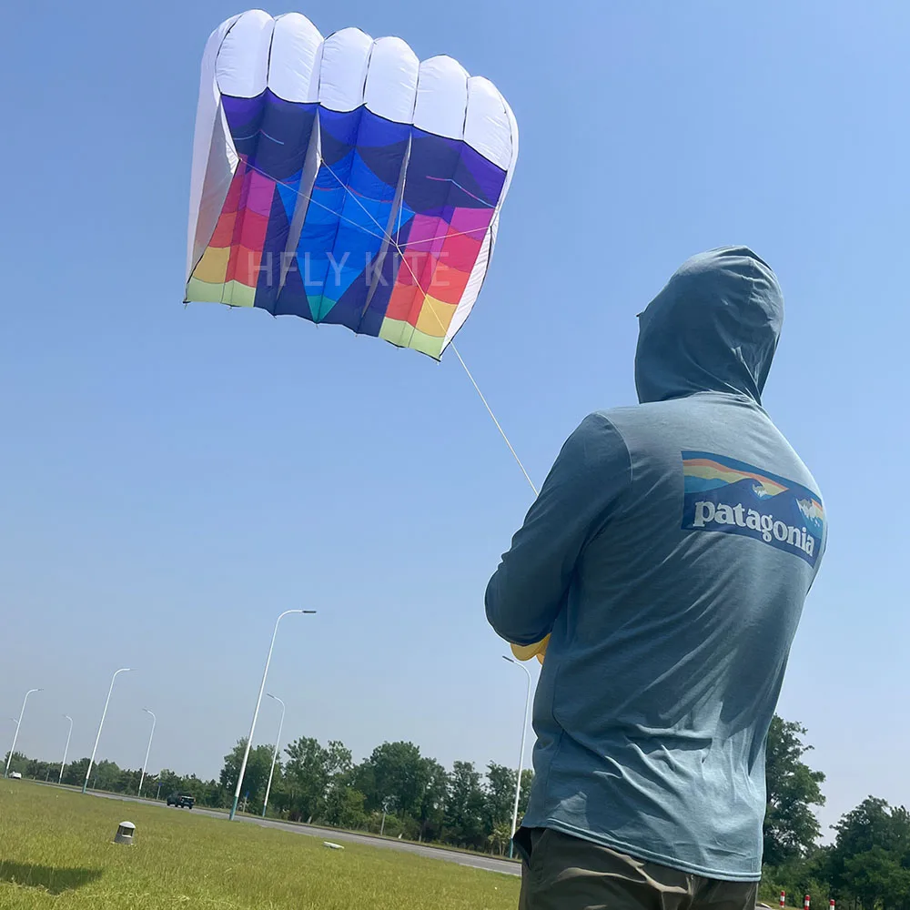 HFLY-Nouvel Arrivage 6 SQ.M. Cerfs-volants Pilotes Gonflables en Mosaïque pour Adultes, Nylon Ripstop, Lève-Cerf Coloré, Haute Qualité, Doux