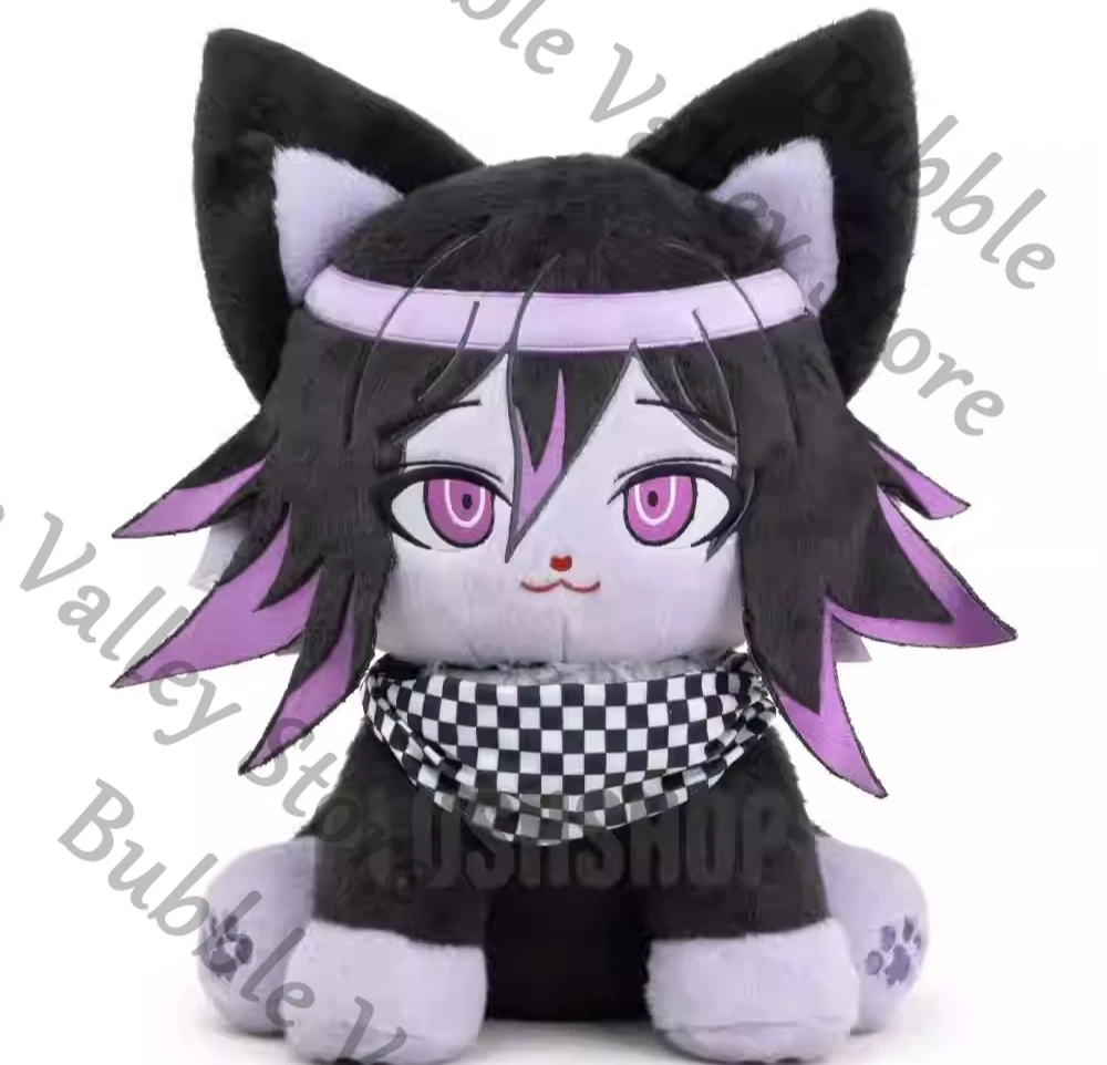 

Genuine Anime Danganronpa Kokichi Oma Cosplay Cat Sitting Position Fluffy Maumet Throw Pillow Cartoon Back Cushion Birthday Gift