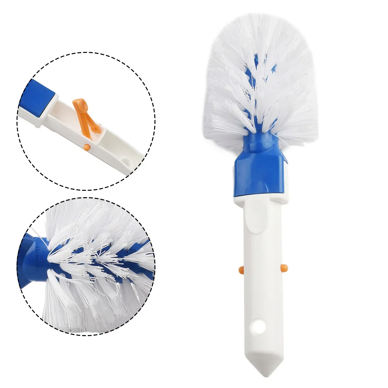 Sturdy Construction Solid ABS Material, Ensures Durability and Stability, No Bristle Fall Out Pool Corner Cleaning Brush