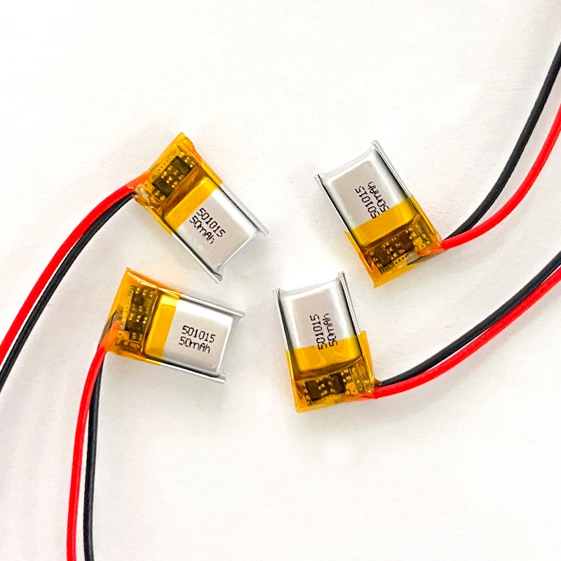 10pcs 3.7V 501015 50mah Rechargeable Lithium Li-Polymer Li-ion Battery for Bluetooth Headset Battery Hearing Aid Breast Pump